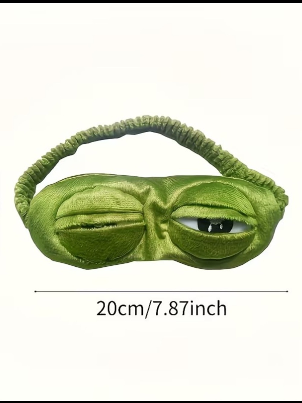 Frog Eye Plush Adjustable Eyelid Sleep Mask New - Picture 3 of 8